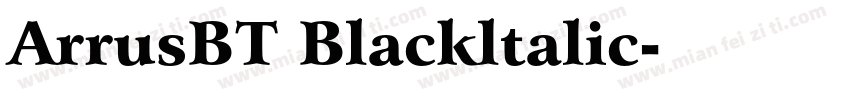 ArrusBT Blackltalic字体转换